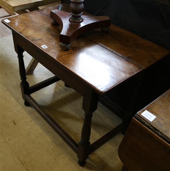 18th century oak side table
